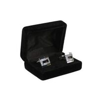 Men's Fashion Cufflinks By J.Valintin Silver/Gold Plated With Crystals JVC-7 image 3