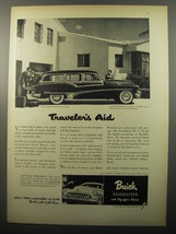 1950 Buick Roadmaster Estate Wagon Ad - Traveler&#39;s Aid - £14.55 GBP