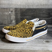 Nike Womens Sz 8.5 Court Legacy Slip-On Shoes Leopard Cheetah Print - $29.45