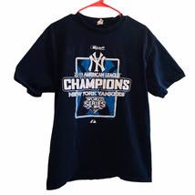 2009 NEW YORK YANKEES AMERICAN LEAGUE CHAMPIONS T-SHIRT SIZE L MLB COLLE... - £13.37 GBP