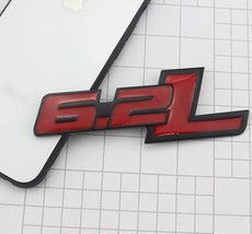 3D  Red/Black 6.2L Auto Trunk Tailgate Emblem  Decal Sticker Car Accessories - £75.37 GBP