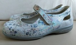 Cosyfeet Extra Roomy Women&#39;s Shoes Silver Floral 8.5 - $29.96