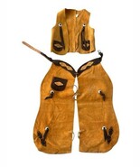 Vintage 1960s Kids Boys Western Outfit Chaps Vest 4-5 Years Suede Leathe... - €25,34 EUR