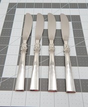 Stainless Steel Japan Dinner Knives Rose Accented Motif Handle Flatware ... - £19.81 GBP