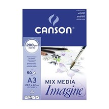 Canson Imagine Mixed Media 200gsm paper, natural white, A3 pad including... - $50.00