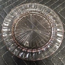 Vintage Jeanette Sierra Pinwheel Pink Depression Glass 6.5 Inch Bread Plate - $3.96