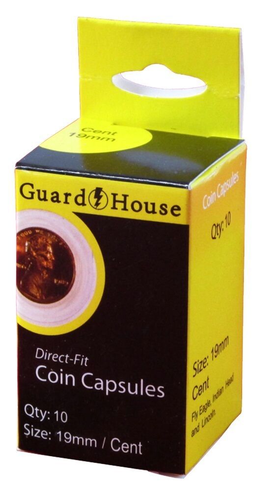 Guardhouse Penny/Cent 19mm Direct Fit Coin Capsules, 10 pack - $7.99