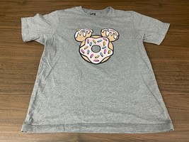 Uniqlo Disney Mickey Mouse “Donut” Men&#39;s Gray T-Shirt – Medium - £6.31 GBP