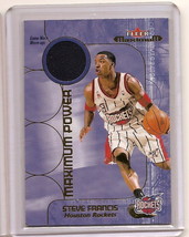 2001-02 Fleer Maximum Maximum Power Steve Francis Jersey Card - £7.19 GBP