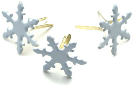 Creative Impressions Painted Metal Paper Fasteners 50/Pkg-Snowflakes - W... - £11.47 GBP