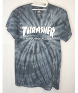 Thrasher Skateboard Magazine T Shirt Mens Size Small Blue Tie Dye Skateboarding - £8.85 GBP