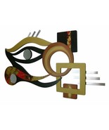 Unique Contemporary Modern Abstract-Seeing Eye-Wall Sculpture HUGE 52x29... - $400.94