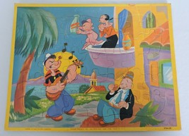 Vintage Popeye&#39;s Serenade Frame Tray Puzzle Jaymar Cardboard Wimpie Cartoon 35  - £26.28 GBP