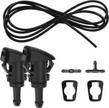 Middrivr Windshield Washer Nozzle Kit 2PCS with 2M Hose for Jeep Dodge C... - $10.99