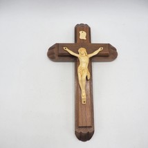 Madera Crucifijo Jesús Colgante de Pared &amp; Last Rites Candelero - £44.06 GBP