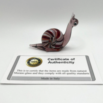 Limited Edition! Murano Glass Handcrafted Unique Lovely Snail Figurine B... - $37.31