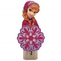 Walt Disney&#39;s Frozen Movie Anna Figure Snowflake NightLight NEW UNUSED B... - $22.24