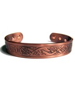 CELTIC SNAKE PURE COPPER SIX MAGNET CUFF BRACELET  health pain relieve #601 - $232.82 MXN