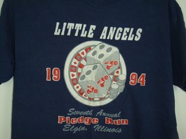 Vtg Tee Little Angels M 1994 Pledge Run Elgin Illinois T-shirt Motorcycl... - $39.49