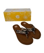 NEW Yellow Box Divity Womens Snake Print Comfort Sandals Thong Flip Flop... - $29.69