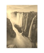 Vintage Victoria Falls Zimbabwe Poster | Retro Victoria Falls Black Whit... - £16.13 GBP