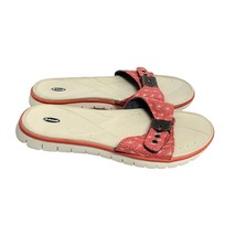 Dr Scholls Womens Size 8.5 Slip On Slide Sandals Shoes ORange Silver embroidery - £19.38 GBP
