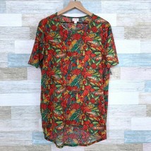 Lu La Roe Irma Tunic Top Red Green Floral Womens Size Xxs 2XS New Nwt - $19.79