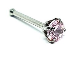 Topaze rose nez goujon 3mm griffe ensemble cristal 20g (0.8mm) titane boule... - £4.38 GBP