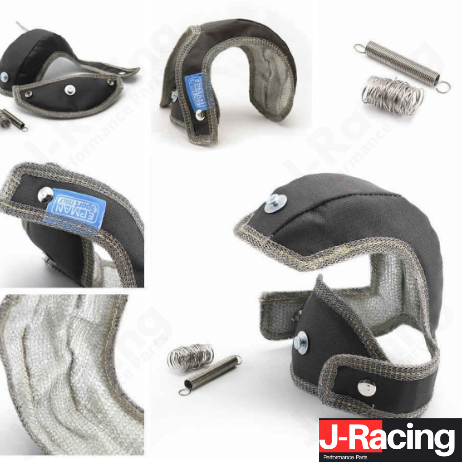 T4/GT45 Turbo Heat Shield Blanket - Carbon Fiber/Titanium, 2000°F Rating, Universal Fit