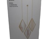 Set of 3, Umbra, Dima Diamond Matte Decorative Wall Mirror Brass - - $22.31