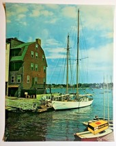 1970&#39;s Rare Kodak Film Transparent Store Display Ad Mylar &quot;Boat Harbor Scene&quot;181 - £72.37 GBP
