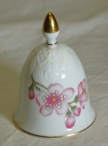 Sutherland England Bone China Bell Pink Dogwood Flowers Gold Trim - $21.77