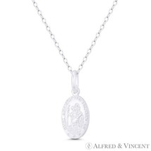 St. Christopher Patron Saint of Travelers 925 Sterling Silver Tiny Medal... - $233.69 MXN+