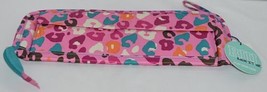 Room It Up Brand TCAE6221 Pink and Turquoise Leopard Print Flat Iron Case image 2