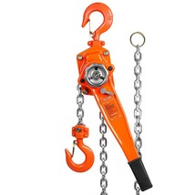 VEVOR Manual Lever Chain Hoist - 10ft Length, 3300 lbs Capacity, 1-1/2 Ton - $137.99