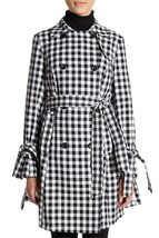 French Connection Gingham Print Trench Coat SZ S Gingham - $2,563.07 MXN