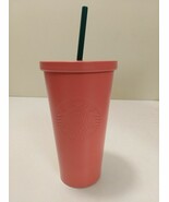 STARBUCKS 16 OZ STAINLESS STEEL COLD CUP TUMBLER WITH GENERIC STRAW - OR... - $27.15 CAD