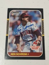 Ken Schrom Cleveland Indians 1987 Donruss Autograph Card #403 READ DESCRIPTION - £3.88 GBP