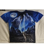 WOLVES WOLF HOWLING MOON MOUNTAIN OUTDOOR ANIMAL T-SHIRT - £11.33 GBP+