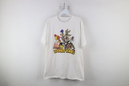 Vintage 90s Looney Tunes Mens XL Distressed Spell Out Short Sleeve T-Shirt White - $44.50