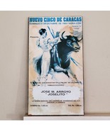 Vintage 1993 Original Bull Fighting Poster Wall Art 17x30 Inch Jose M Ar... - $217.68 CAD