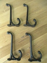 4 LARGE HARNESS HOOKS RACK COAT HAT WALL CAST IRON BARN BLACK 7 1/2&quot; LON... - €24,49 EUR