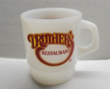 Vintage Termocrisa Druther&#39;s Restaurant D Handle Milk Glass Mug - $49.49