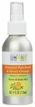 NEW Aura Cacia Room and Body Mist Peaceful Patchouli and Sweet Orange 4 ... - £8.98 GBP