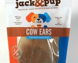 Jack &amp; Pup Premium Grade 100% Digestible Grass Fed Beef 5 Ct Cow Ears 6 Oz - £12.58 GBP