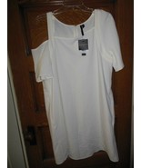 NWT Ladies Top Shop Ivory Dress 12 One Cold Shoulder - £19.65 GBP