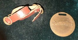 Vintage Cummins Pocket Watch Fob Buckle Leather 14AK - $14.01