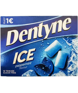 DENTYNE ICE GUM PEPPERMINT FLAVOUR X 6 Pack - 72 Gum - SUGAR FREE - $18.54