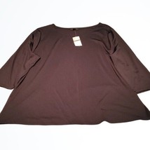 Steve Edwards Simple Stretchy Black 3/4 Sleeve Top Size 2XL New With Tags - £13.75 GBP