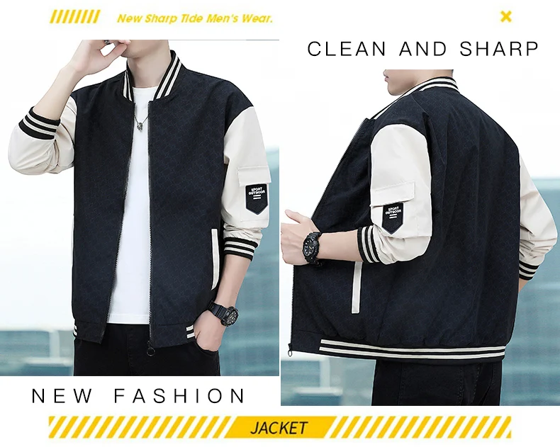 Men Baseball Jacket Warm Streetwear Winter Sportswear Baseball Coat Jacket - $1,033.89 MXN